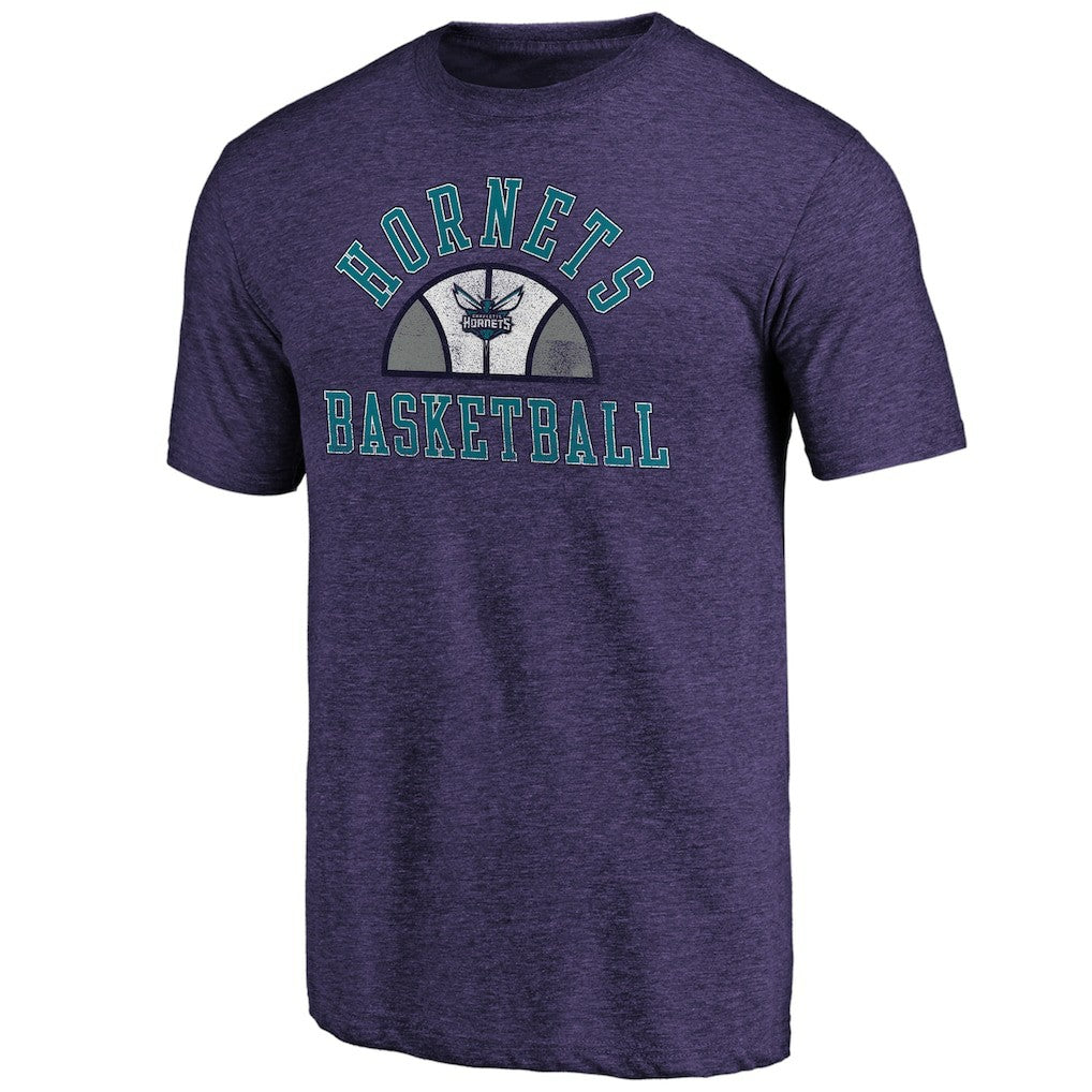NBA Charlotte Hornets Purple Half Classic Tri-Blend T-Shirt for sale