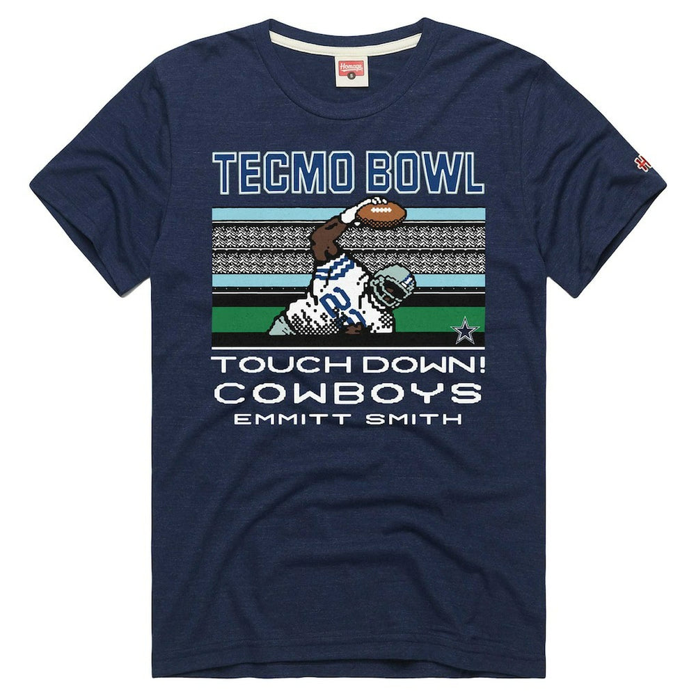 Emmitt Smith  Homage Unisex Tecmo Bowl Retired Player Graphic Tri-Blend T-Shirt - Dallas Cowboys