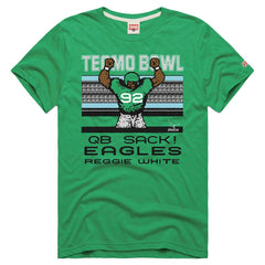 Reggie White  Homage Unisex Tecmo Bowl Retired Player Graphic Tri-Blend T-Shirt - Philadelphia Eagles