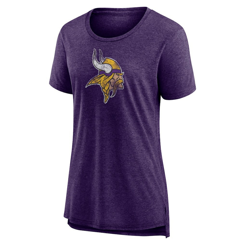Women's Distressed Tri-Blend T-Shirt - Minnesota Vikings