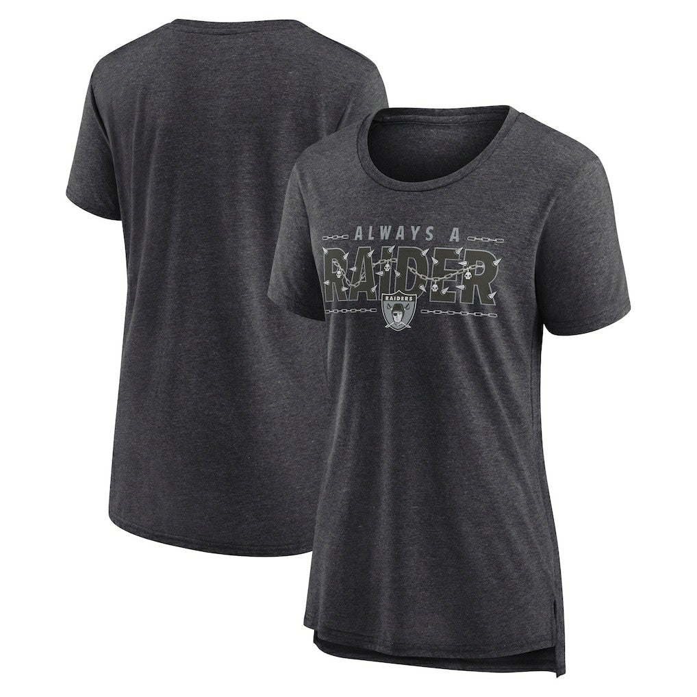 Women's Vintage Graphic Tri-Blend Scoop Neck T-Shirt - Las Vegas Raiders