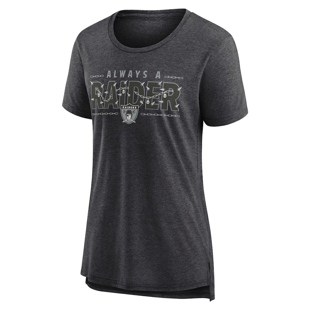 Women's Vintage Graphic Tri-Blend Scoop Neck T-Shirt - Las Vegas Raiders