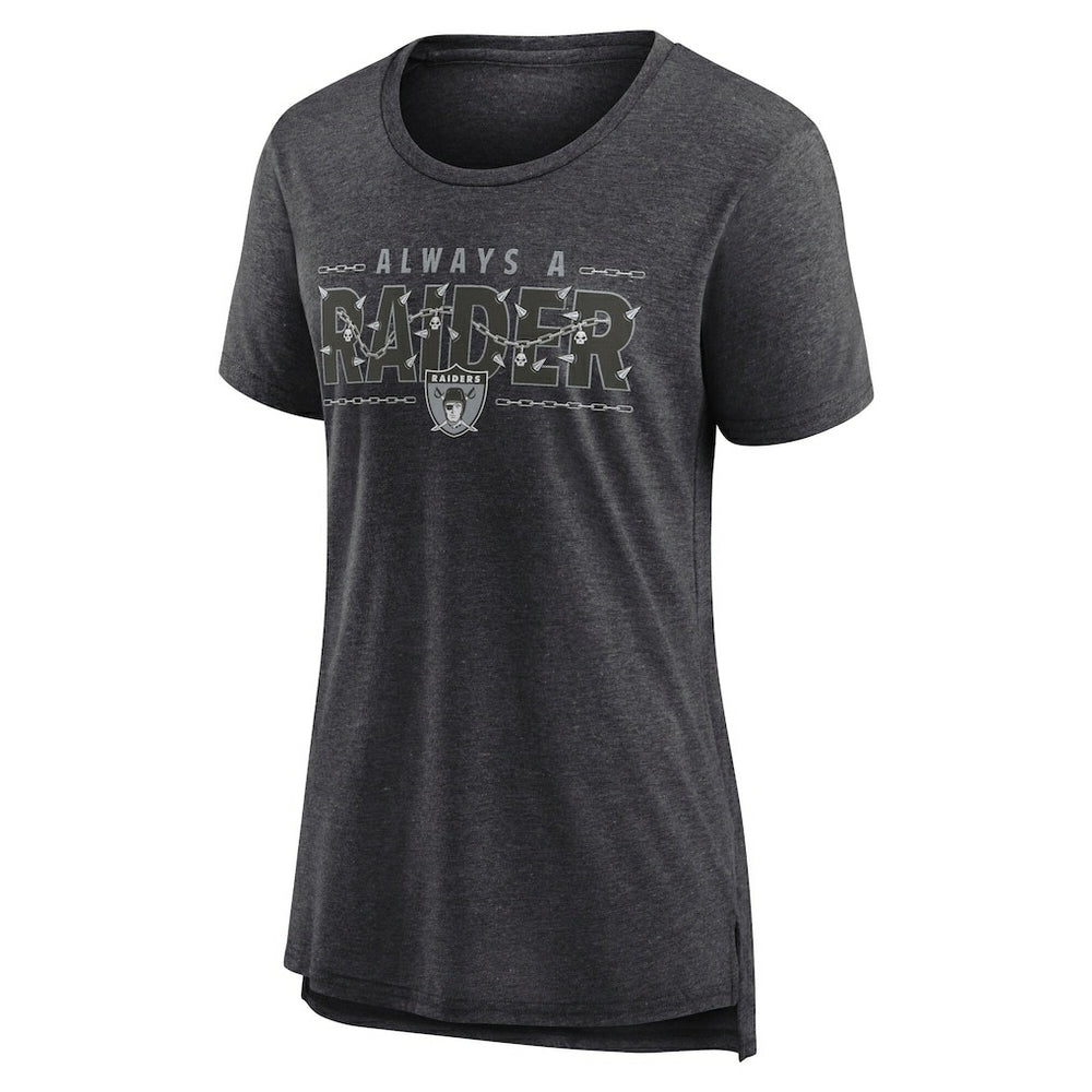 Women's Vintage Graphic Tri-Blend Scoop Neck T-Shirt - Las Vegas Raiders