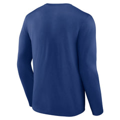 NHL This item will ship within 2 business days. Tampa Bay Lightning Blue Team Lockup Long Sleeve T-Shirt