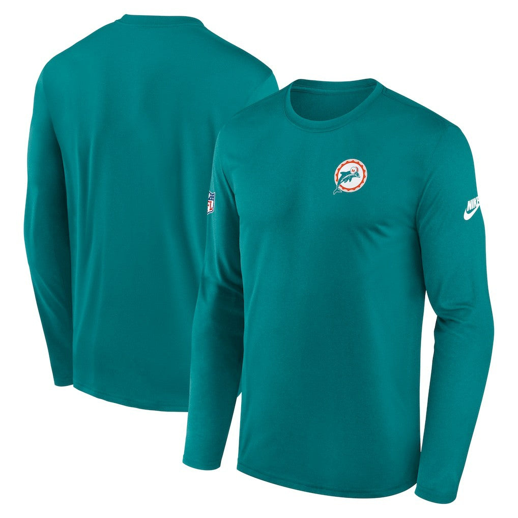 Legend Small Logo Dri-FIT Long Sleeve T-Shirt - Miami Dolphins