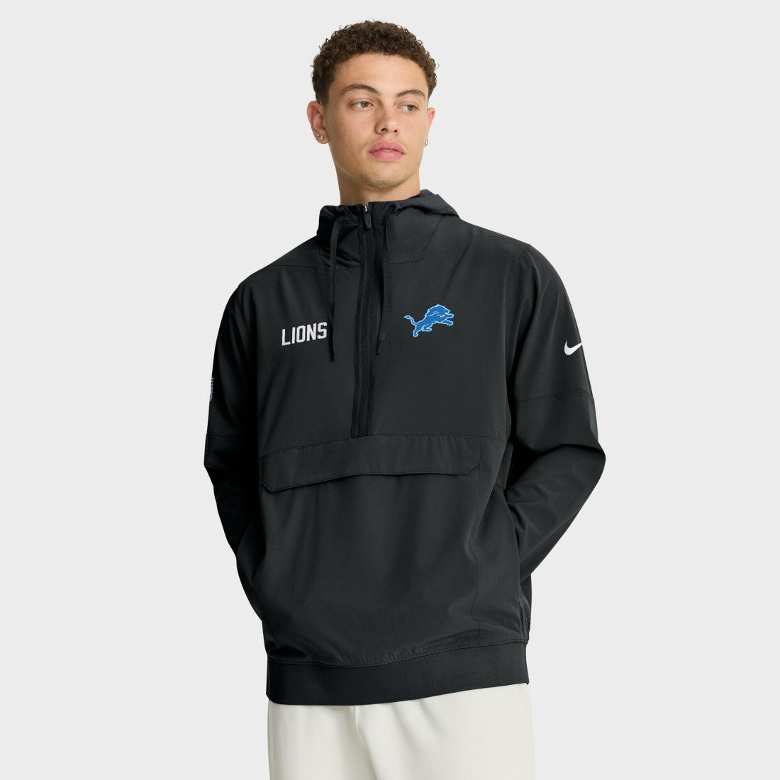 Sideline Alt Pack Anorak Half-Zip Hoodie Jacket - Detroit Lions