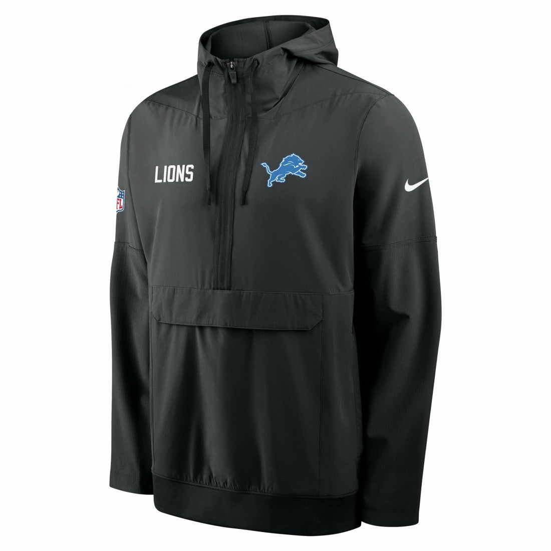 Sideline Alt Pack Anorak Half-Zip Hoodie Jacket - Detroit Lions
