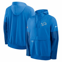 Sideline Anorak Half-Zip Hoodie Jacket - Detroit Lions