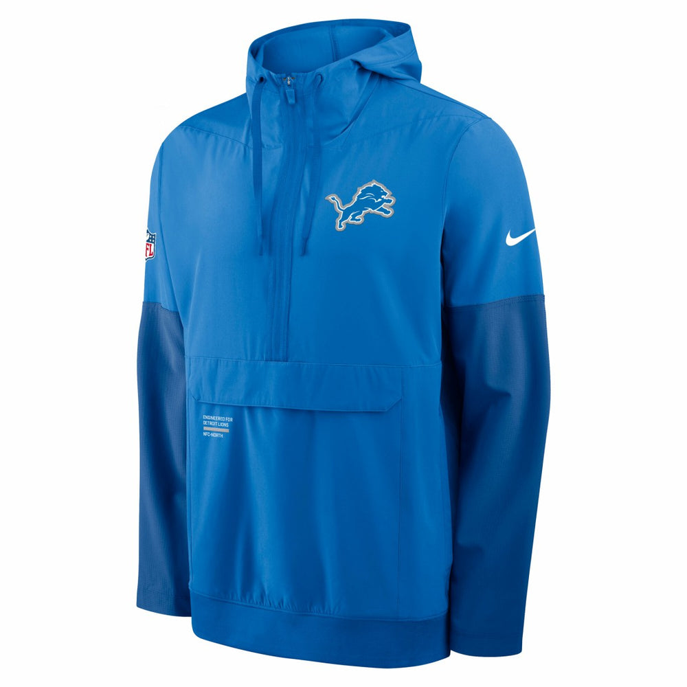 Sideline Anorak Half-Zip Hoodie Jacket - Detroit Lions