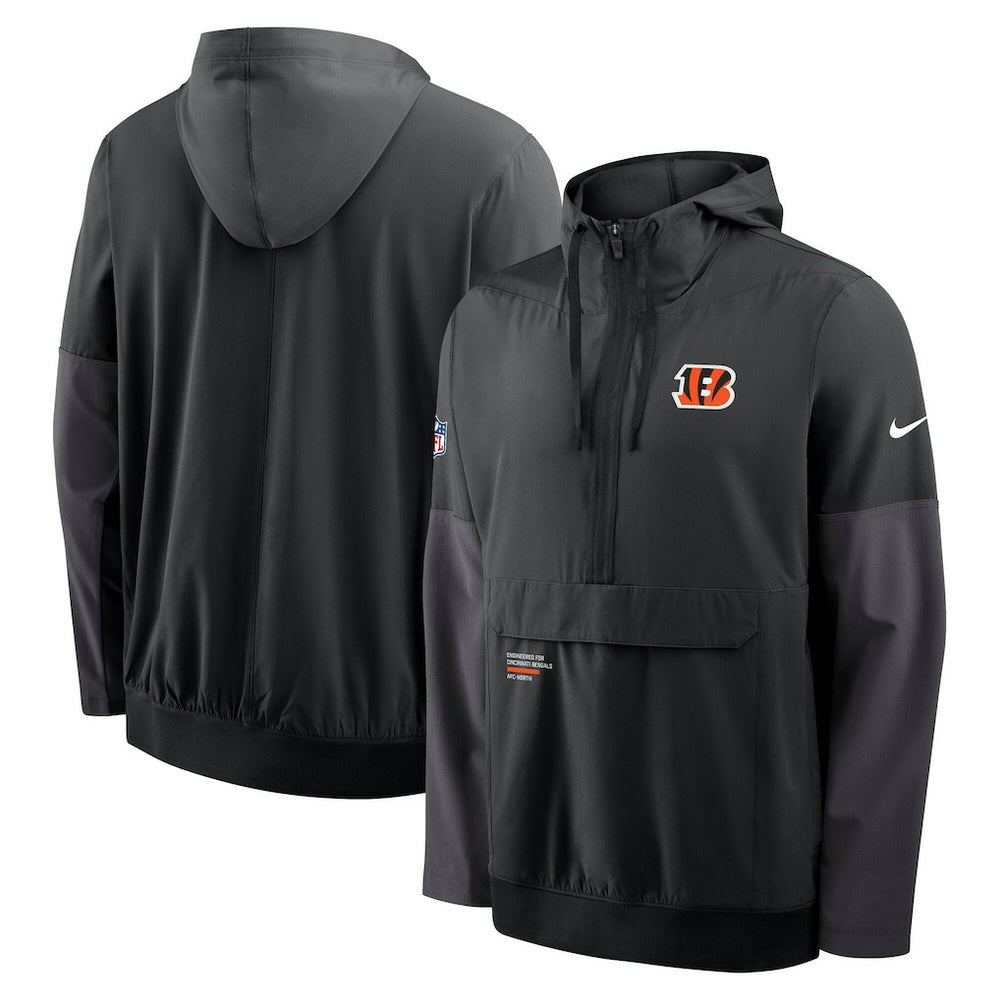 Sideline Anorak Half-Zip Hoodie Jacket - Cincinnati Bengals