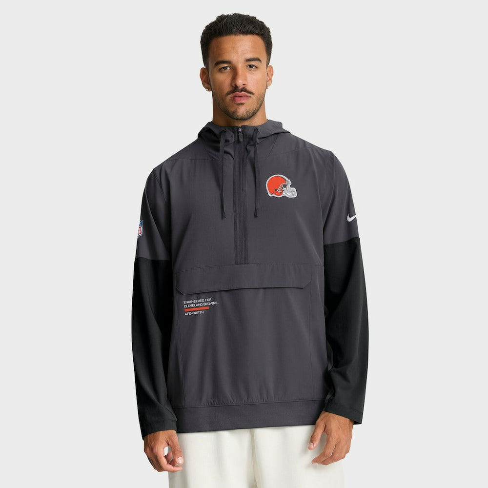 Sideline Anorak Half-Zip Hoodie Jacket - Cleveland Browns