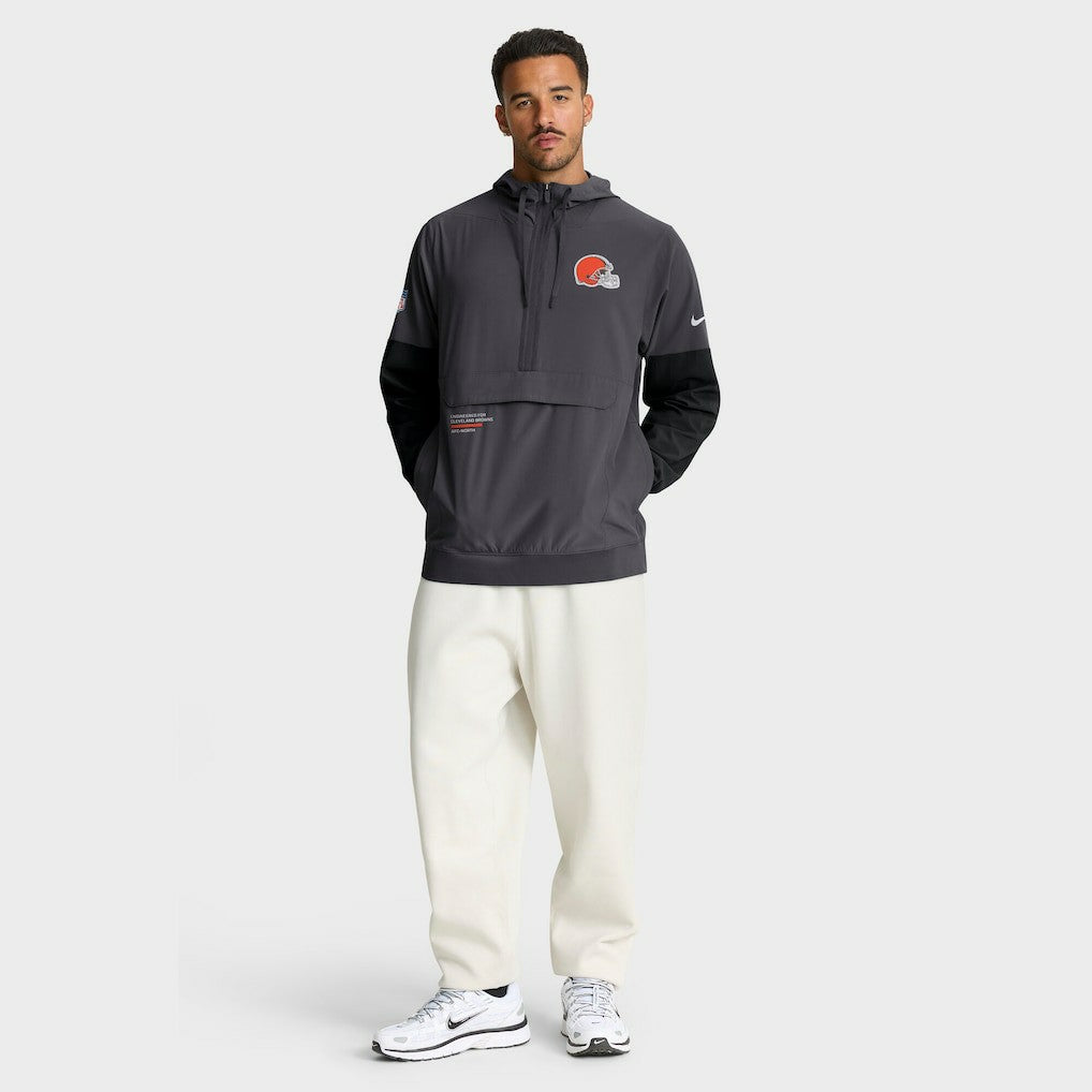 Sideline Anorak Half-Zip Hoodie Jacket - Cleveland Browns
