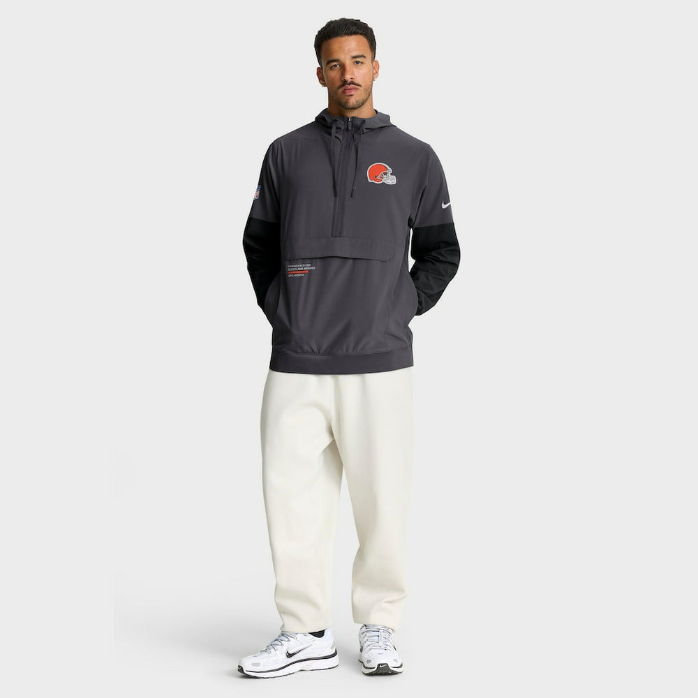 Sideline Anorak Half-Zip Hoodie Jacket - Cleveland Browns