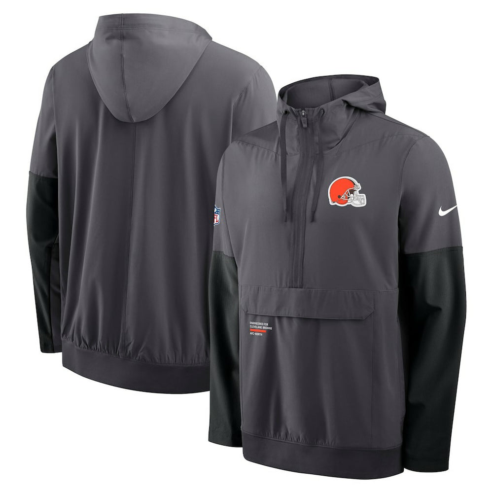 Sideline Anorak Half-Zip Hoodie Jacket - Cleveland Browns