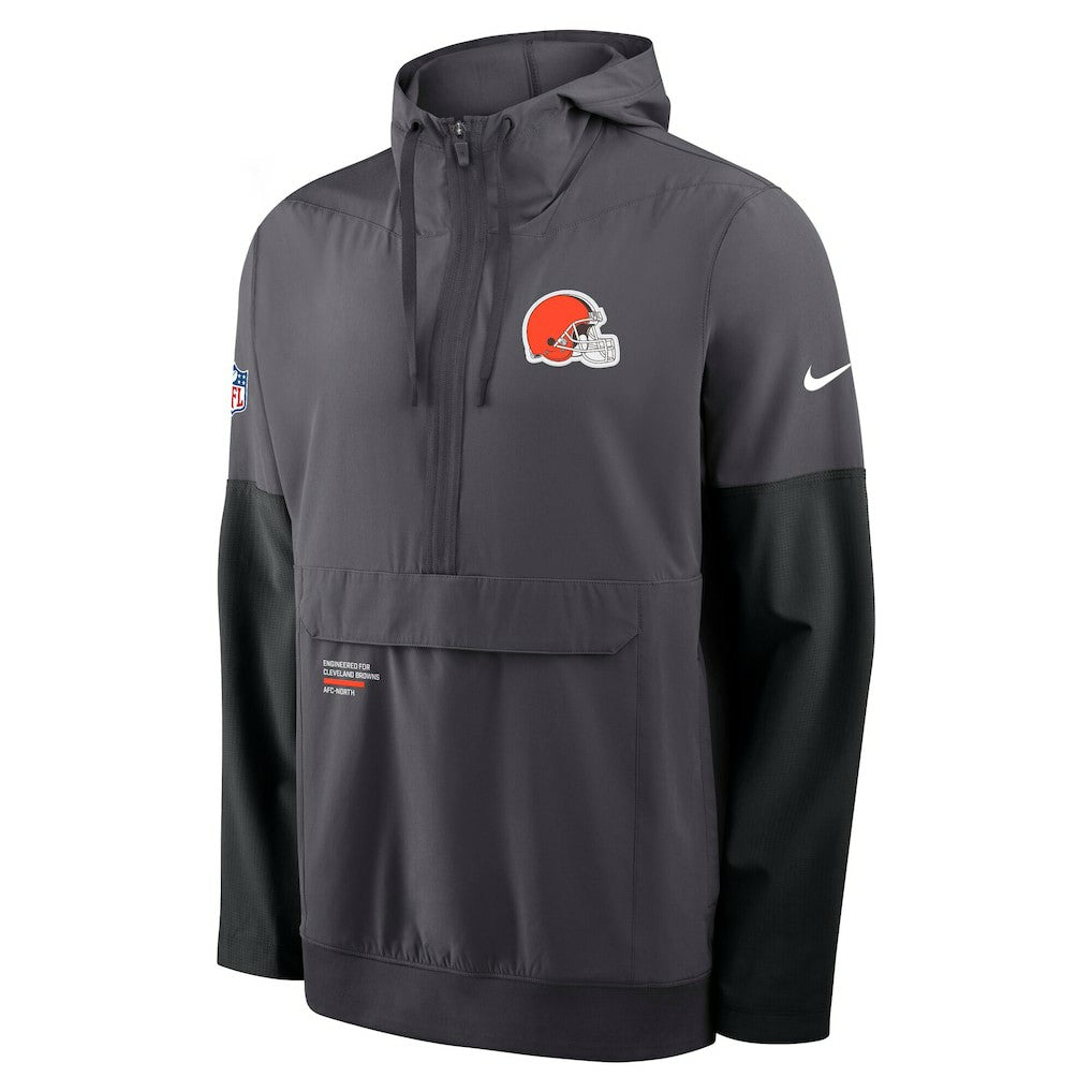 Sideline Anorak Half-Zip Hoodie Jacket - Cleveland Browns