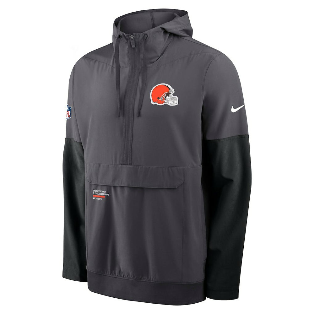 Sideline Anorak Half-Zip Hoodie Jacket - Cleveland Browns