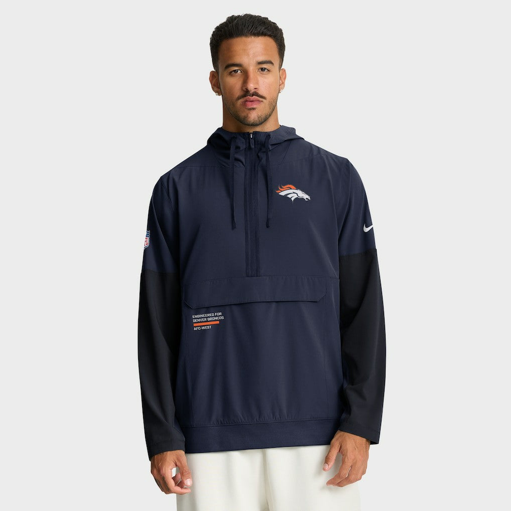 Sideline Anorak Half-Zip Hoodie Jacket - Denver Broncos