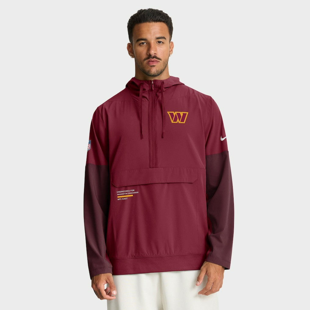 Sideline Anorak Half-Zip Hoodie Jacket - Washington Commanders
