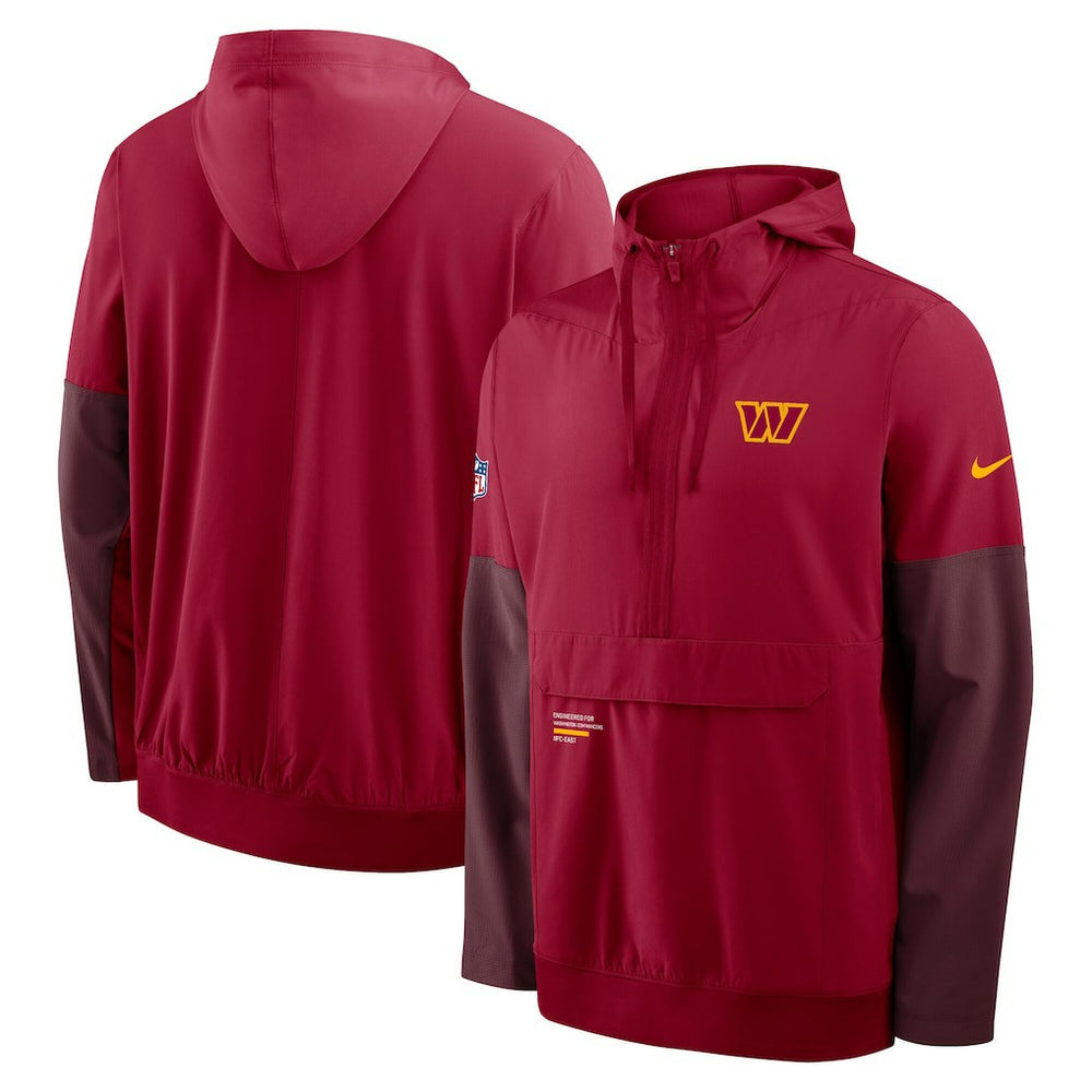 Sideline Anorak Half-Zip Hoodie Jacket - Washington Commanders