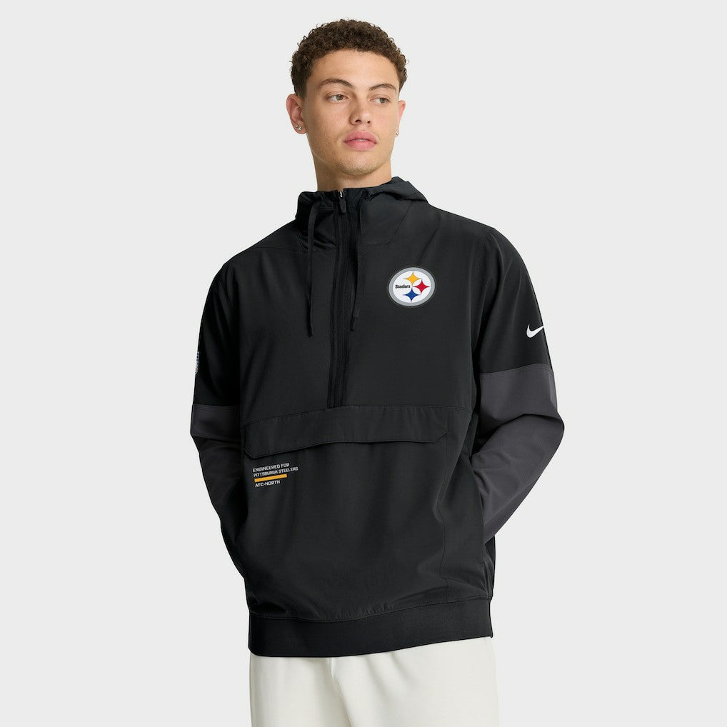Sideline Anorak Half-Zip Hoodie Jacket - Pittsburgh Steelers