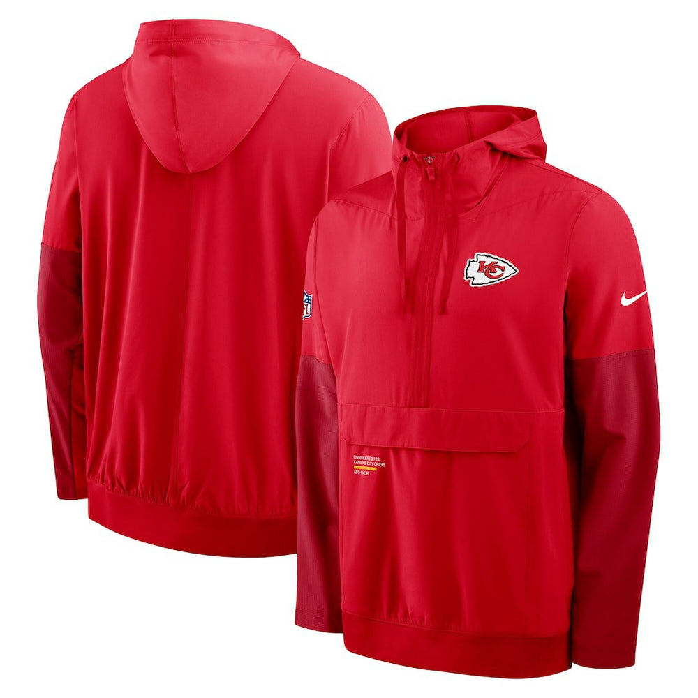 Sideline Anorak Half-Zip Hoodie Jacket - Kansas City Chiefs