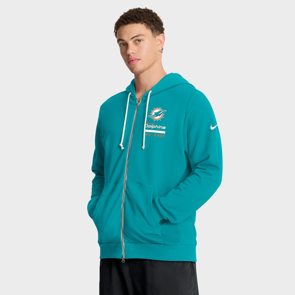 Sideline Standard Issue Utility Player Dri-FIT Full-Zip Hoodie - Miami Dolphins