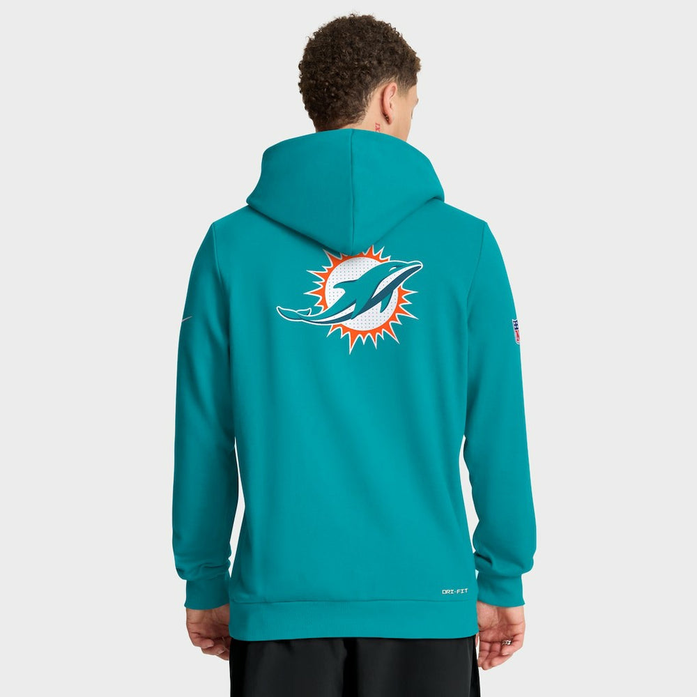 Sideline Standard Issue Utility Player Dri-FIT Full-Zip Hoodie - Miami Dolphins