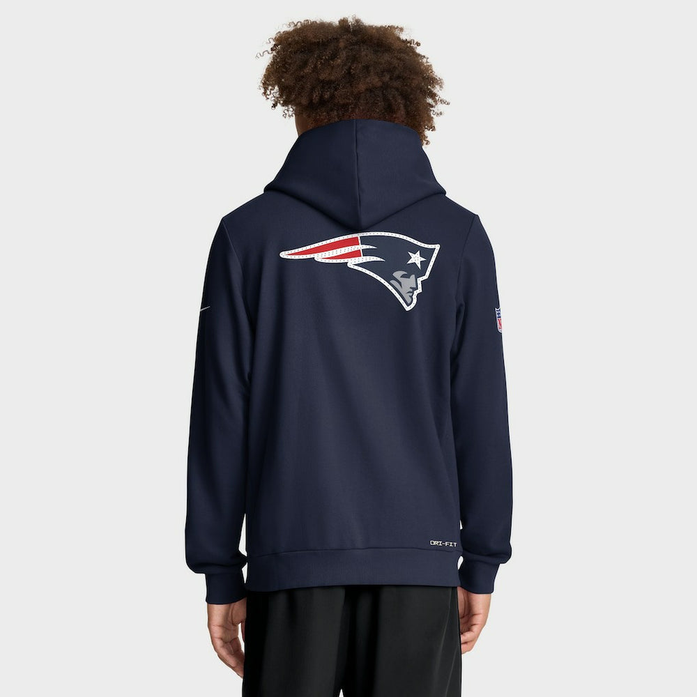 Sideline Standard Issue Utility Player Dri-FIT Full-Zip Hoodie - New England Patriots