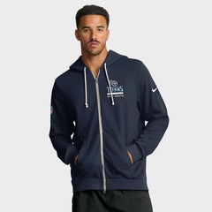 Sideline Standard Issue Utility Player Dri-FIT Full-Zip Hoodie - Tennessee Titans