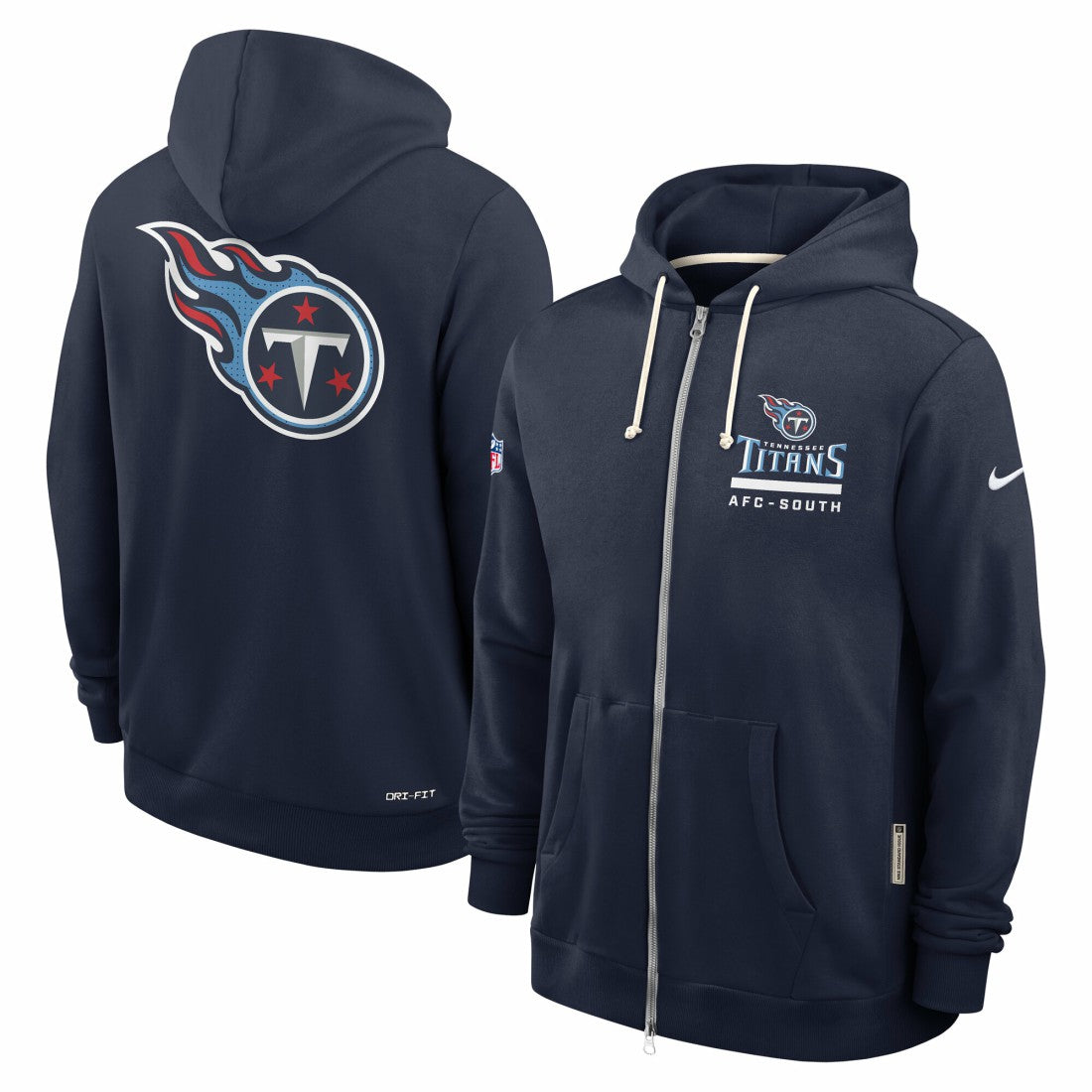 Sideline Standard Issue Utility Player Dri-FIT Full-Zip Hoodie - Tennessee Titans