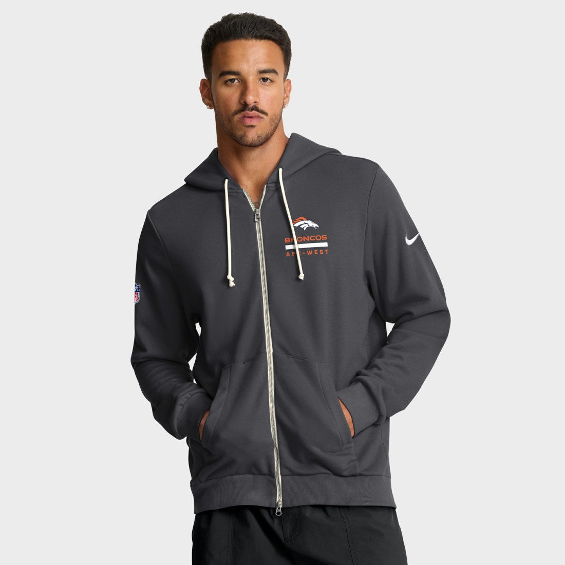 Sideline Standard Issue Utility Player Dri-FIT Full-Zip Hoodie - Denver Broncos