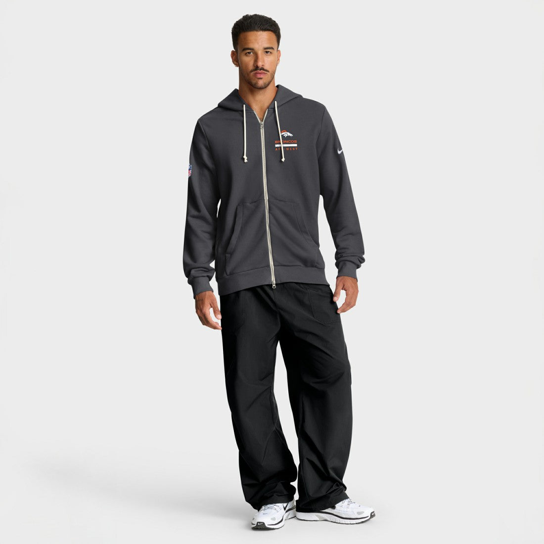 Sideline Standard Issue Utility Player Dri-FIT Full-Zip Hoodie - Denver Broncos
