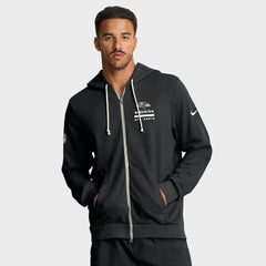 Sideline Standard Issue Utility Player Dri-FIT Full-Zip Hoodie - Baltimore Ravens