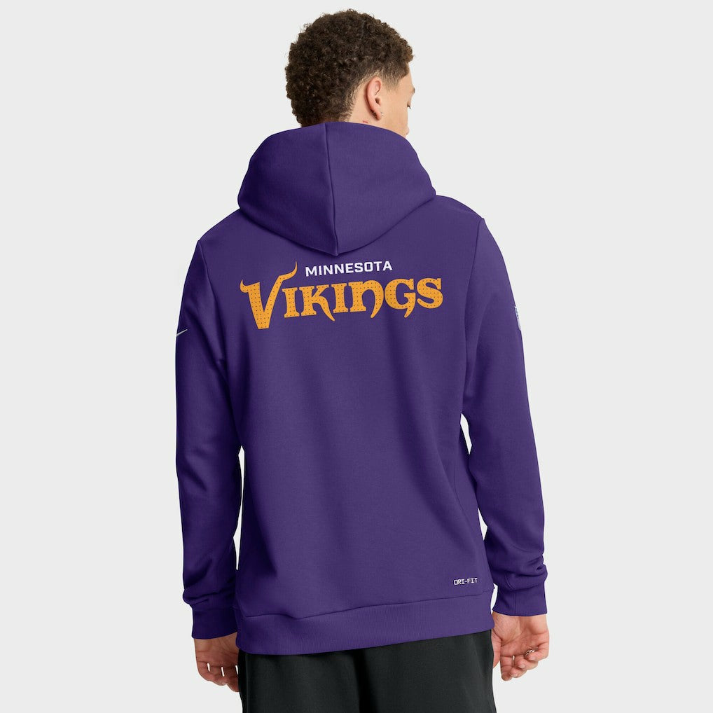 Sideline Standard Issue Initial Home Dri-FIT Hoodie - Minnesota Vikings