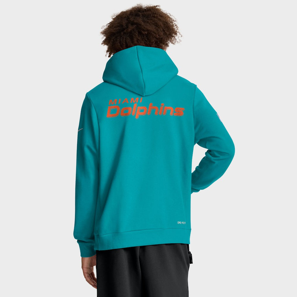 Sideline Standard Issue Initial Home Dri-FIT Hoodie - Miami Dolphins