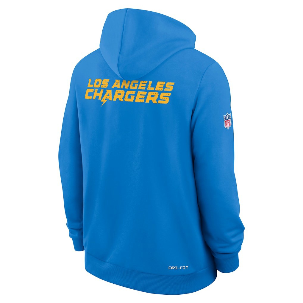 Sideline Standard Issue Initial Home Dri-FIT Hoodie - Los Angeles Chargers