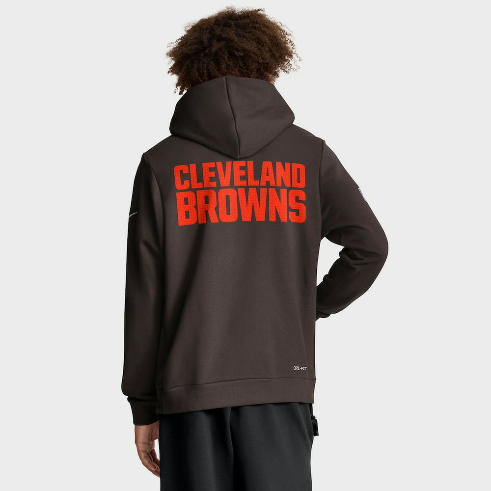 Sideline Standard Issue Initial Home Dri-FIT Hoodie - Cleveland Browns