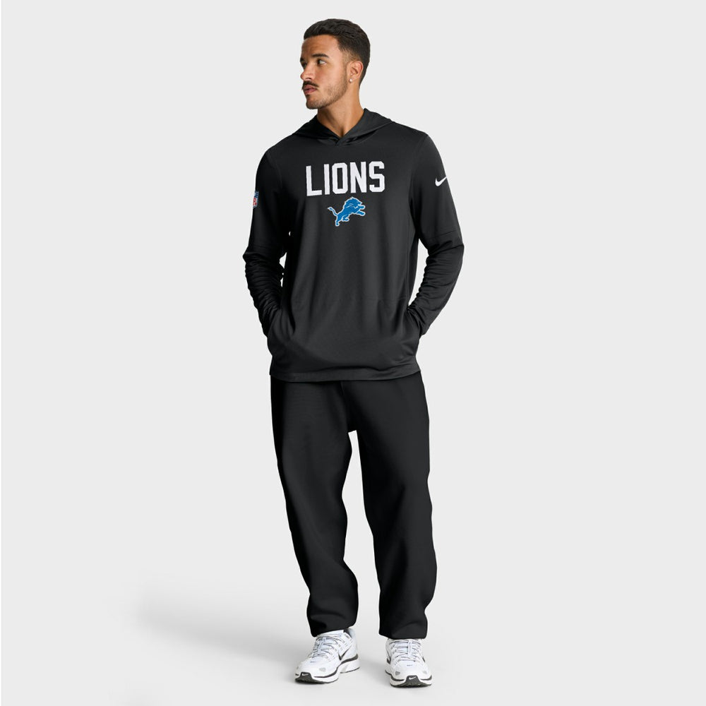 Sideline Pass Accuracy Dri-FIT Long Sleeve Hoodie T-Shirt - Detroit Lions