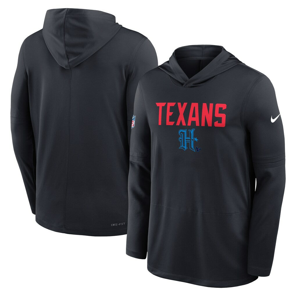 Sideline Pass Accuracy Dri-FIT Long Sleeve Hoodie T-Shirt  - Houston Texans