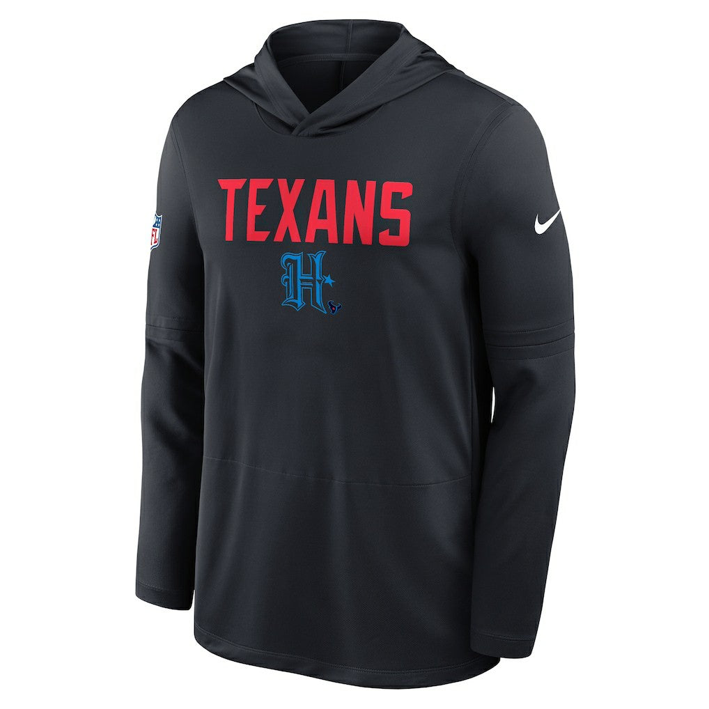 Sideline Pass Accuracy Dri-FIT Long Sleeve Hoodie T-Shirt  - Houston Texans