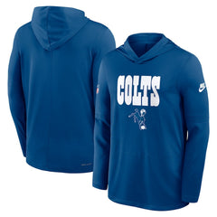 Sideline Pass Accuracy Dri-FIT Long Sleeve Hoodie T-Shirt - Indianapolis Colts