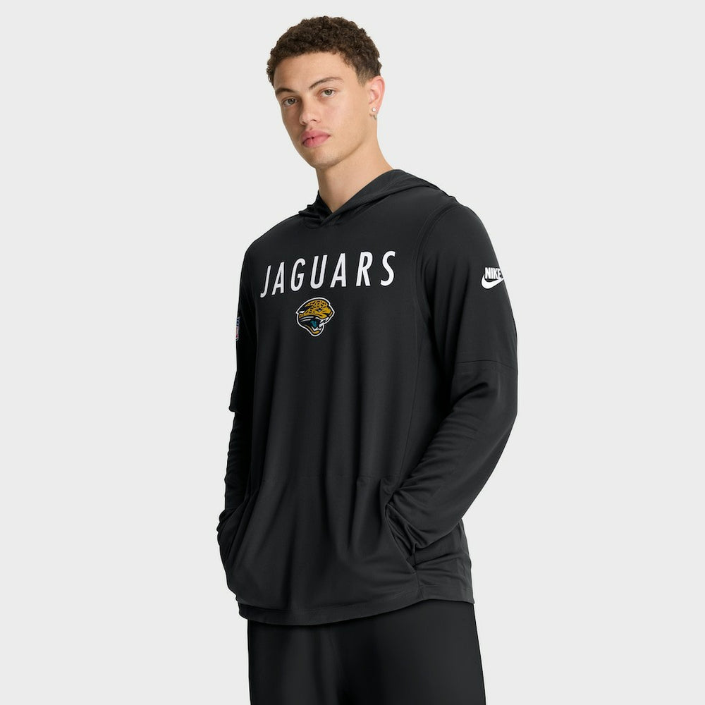 Sideline Pass Accuracy Dri-FIT Long Sleeve Hoodie T-Shirt  - Jacksonville Jaguars