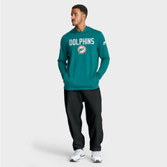 Sideline Pass Accuracy Dri-FIT Long Sleeve Hoodie T-Shirt - Miami Dolphins