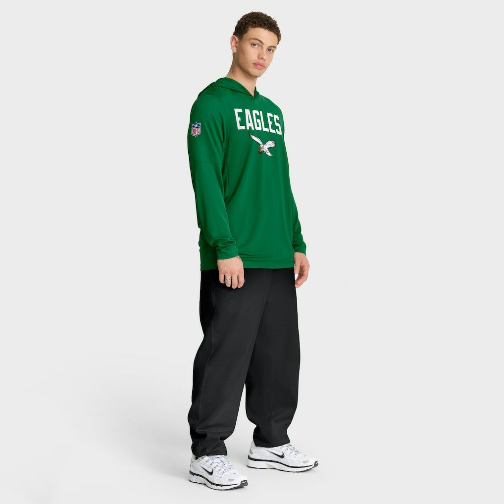 Sideline Pass Accuracy Dri-FIT Long Sleeve Hoodie T-Shirt  - Philadelphia Eagles
