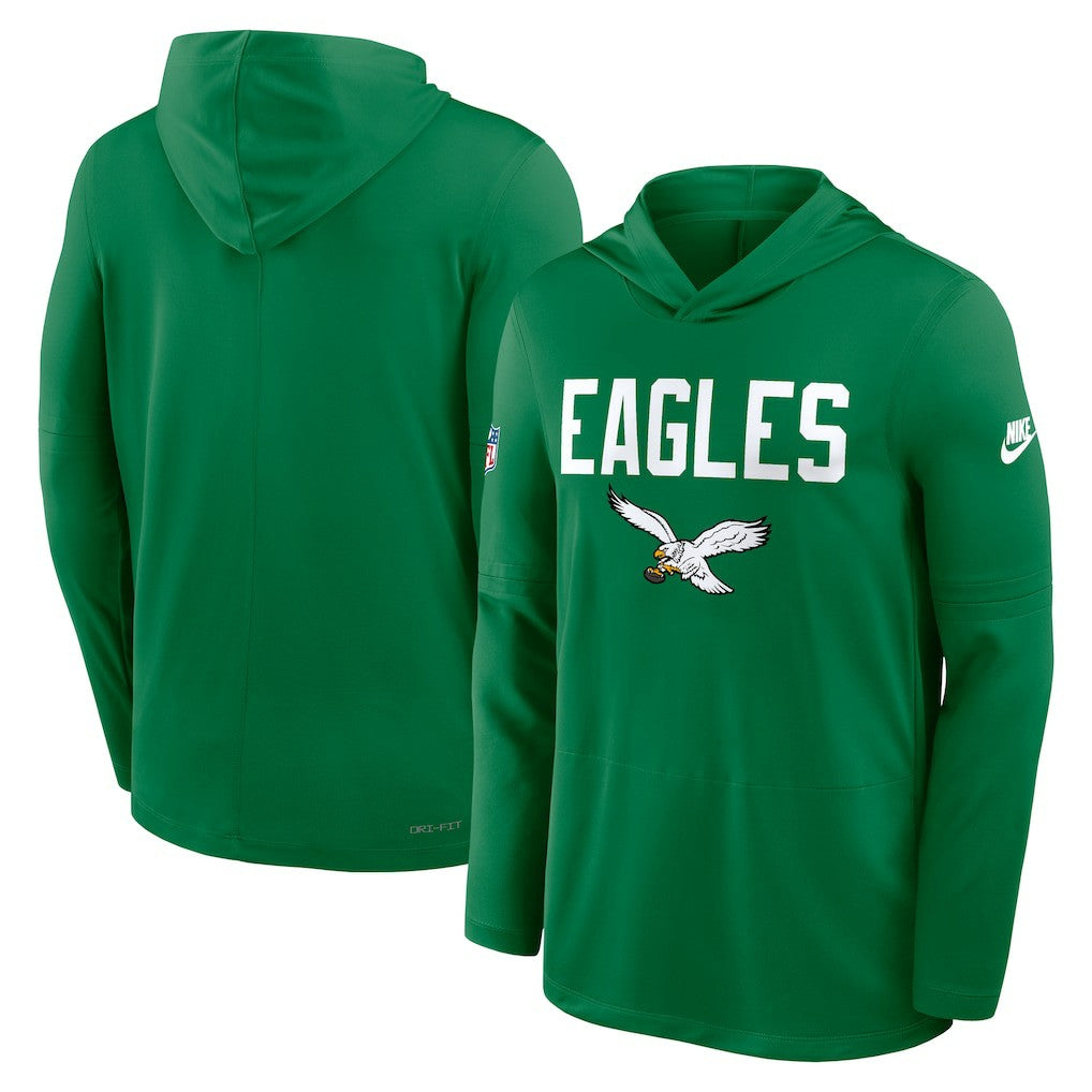 Sideline Pass Accuracy Dri-FIT Long Sleeve Hoodie T-Shirt  - Philadelphia Eagles