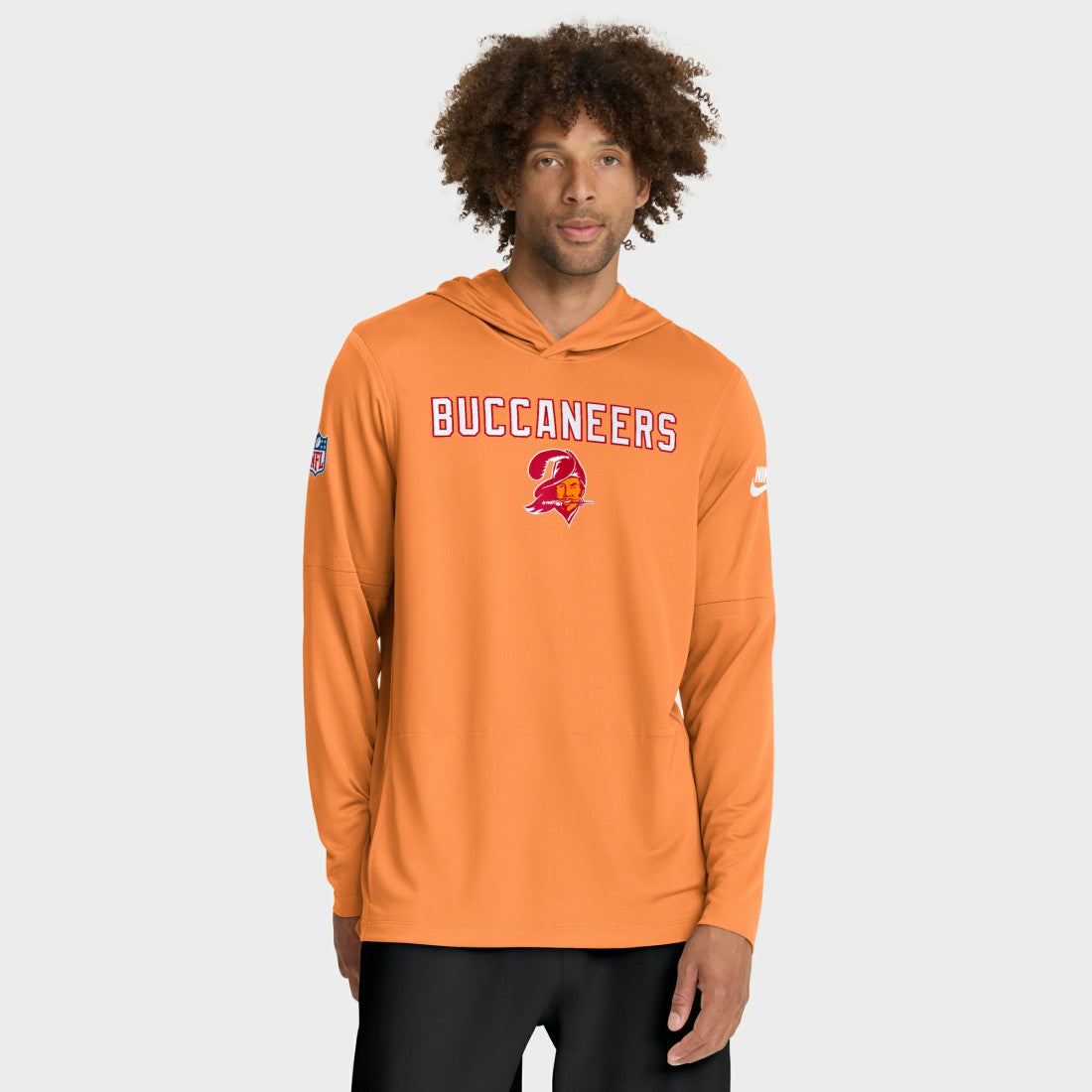 Sideline Pass Accuracy Dri-FIT Long Sleeve Hoodie T-Shirt - Tampa Bay Buccaneers