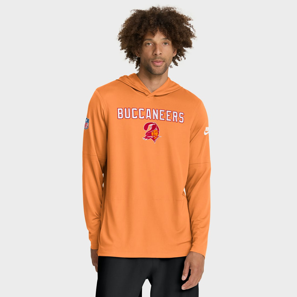Sideline Pass Accuracy Dri-FIT Long Sleeve Hoodie T-Shirt - Tampa Bay Buccaneers