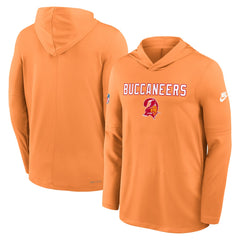 Sideline Pass Accuracy Dri-FIT Long Sleeve Hoodie T-Shirt - Tampa Bay Buccaneers