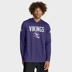 Sideline Pass Accuracy Dri-FIT Long Sleeve Hoodie T-Shirt - Minnesota Vikings