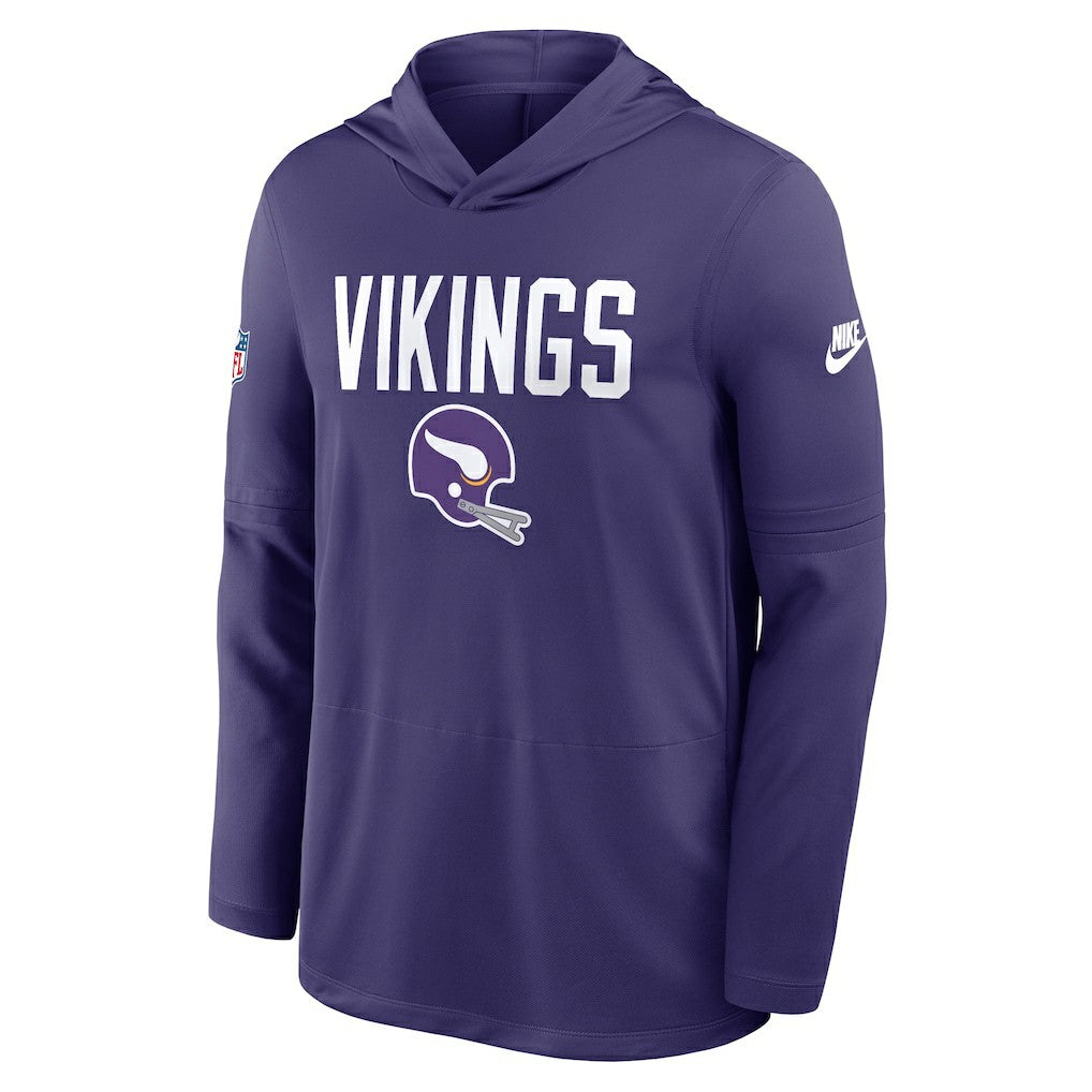 Sideline Pass Accuracy Dri-FIT Long Sleeve Hoodie T-Shirt - Minnesota Vikings